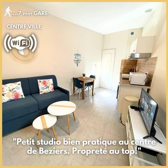 Studio Bien Equipe A 2 Pas De La Gare Béziers Exterior foto
